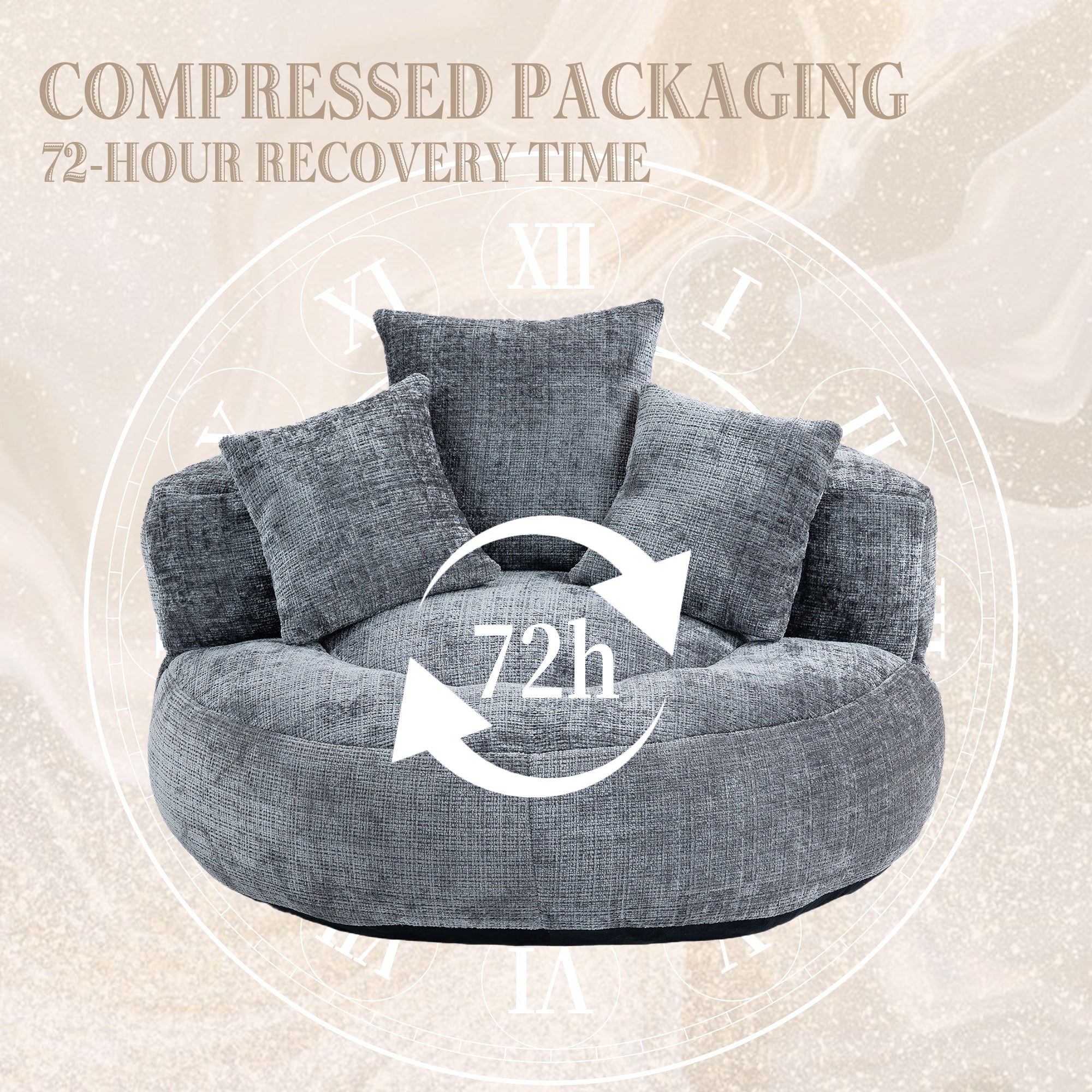 COOLMORE Lazy Sofa Durable Comfort Lounger High Back Bean Bag