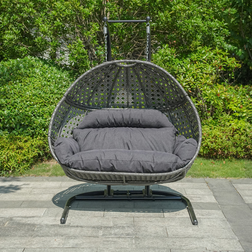Outdoor Furniture Rathwood Double Egg Chair Double Hanging